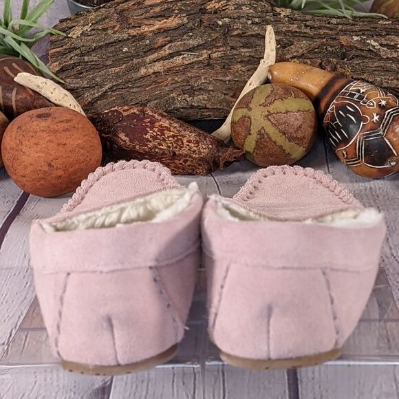 Lands' End Suede Leather Moccasin Slippers - Picture 5 of 8